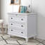 Table de chevet avec 3 tiroirs et pieds robustes-375096801