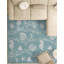 Tapis contemporain Aycan de couleur turquoise-1914090740