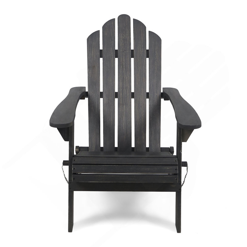 Foldable Adirondack Chair, Dark Gray