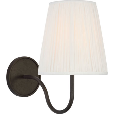 Lyndsie Small Sconce with Silk Pleated Shade