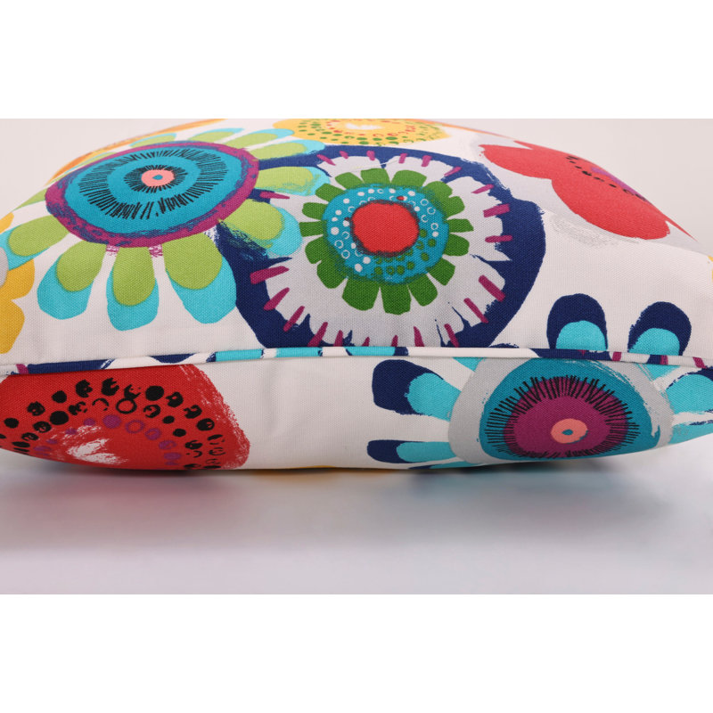 Multicolored Floral Kids' Square Throw Pillow Set