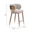 Tabouret de comptoir Brew beige et noyer