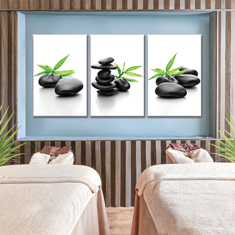 Impression sur toile Spa Stones, L 12 po x H 26 po