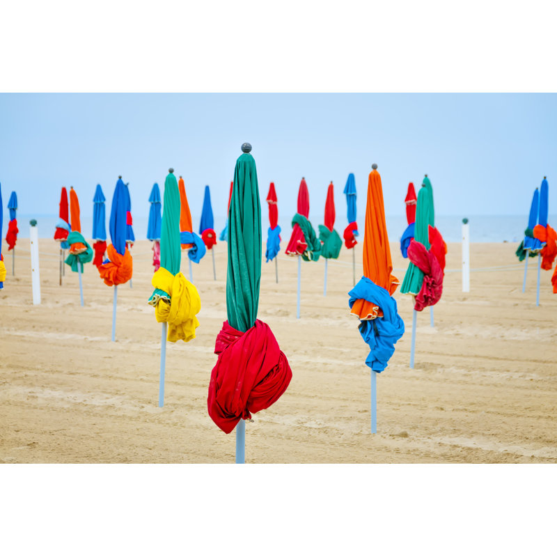 Beach Of Trouville by Zwawol - Wrapped Canvas Print, 30cm H x 46cm W