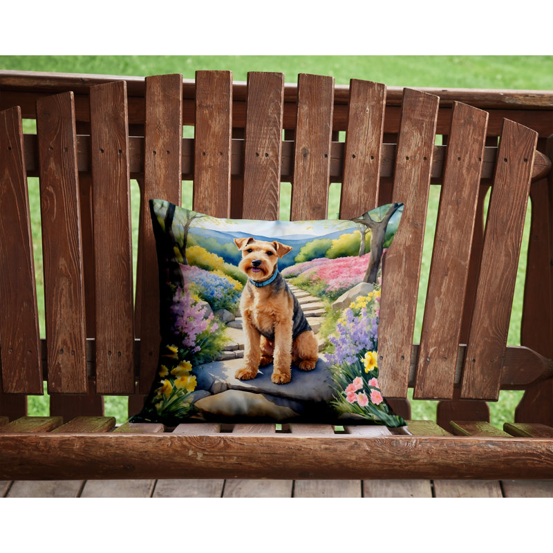 Coussin décoratif intérieur / extérieur Spring Path, H 14 po x l 14 po
