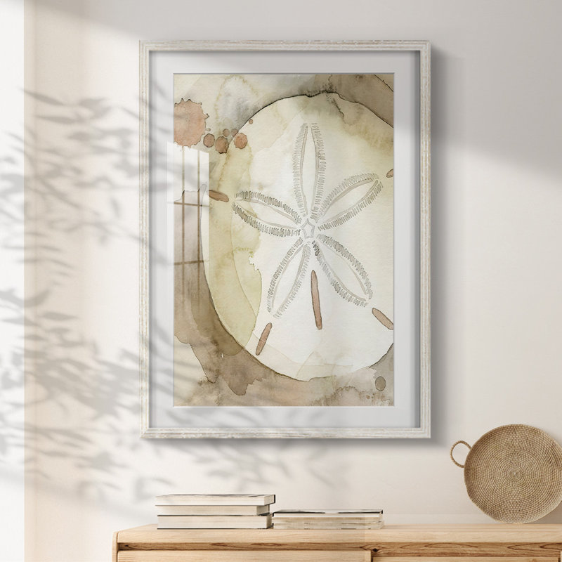 Dry Sand Dollar II - impression encadrée, H 28,5 po x l 20,5 po, White