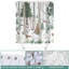 Mignon rideau de douche avec crochets Green Forest