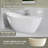 65" x 30" Double Slipper Freestanding Soaking Acrylic Bathtub Contemporary Oval Tub & Drain Assembly