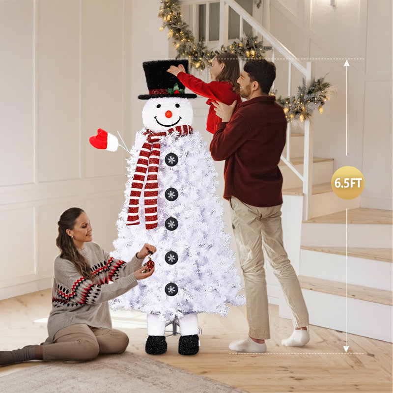 Arbre de Noël artificiel éclairé 6,5 pi