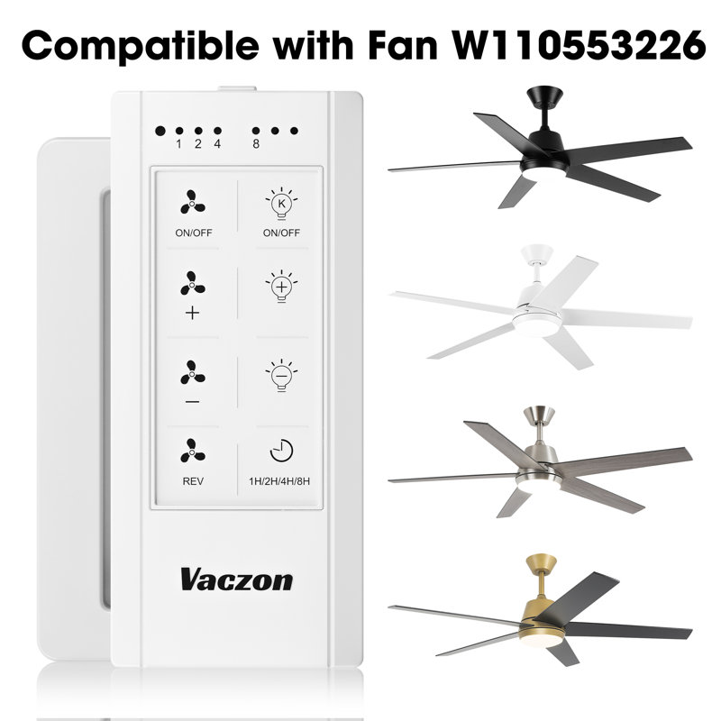 Vaczon Ceiling Fan Remote, White-2