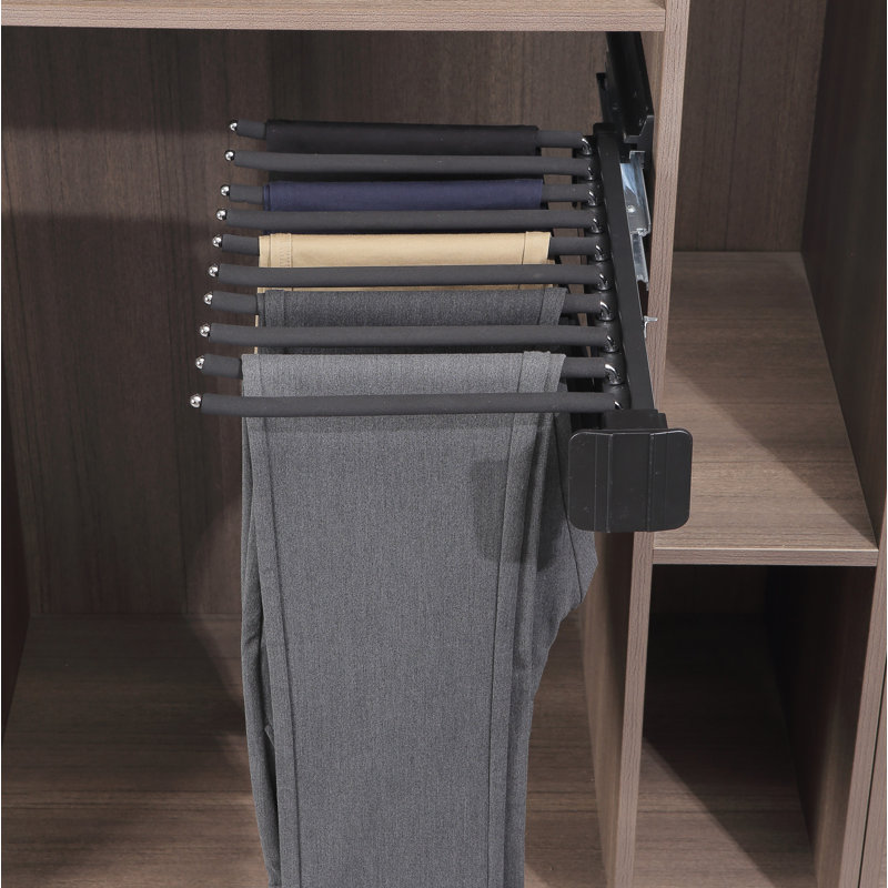 Metal Wardrobe Pants Rack, Noir