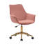 Chaise de travail en velours Garrow-1218215328
