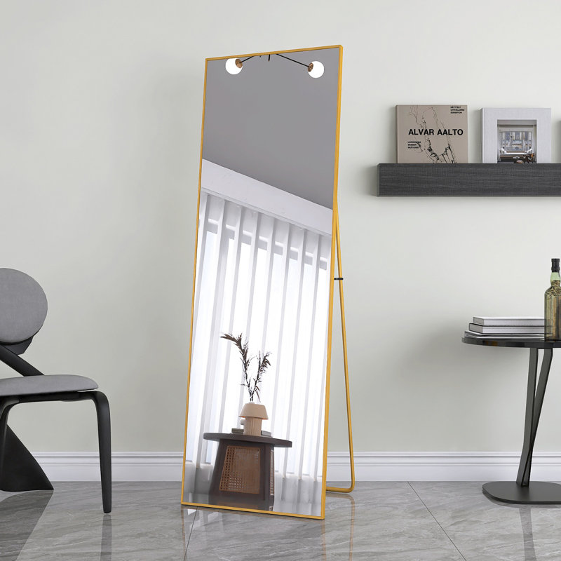 Metal Rectangle Mirror, Gold