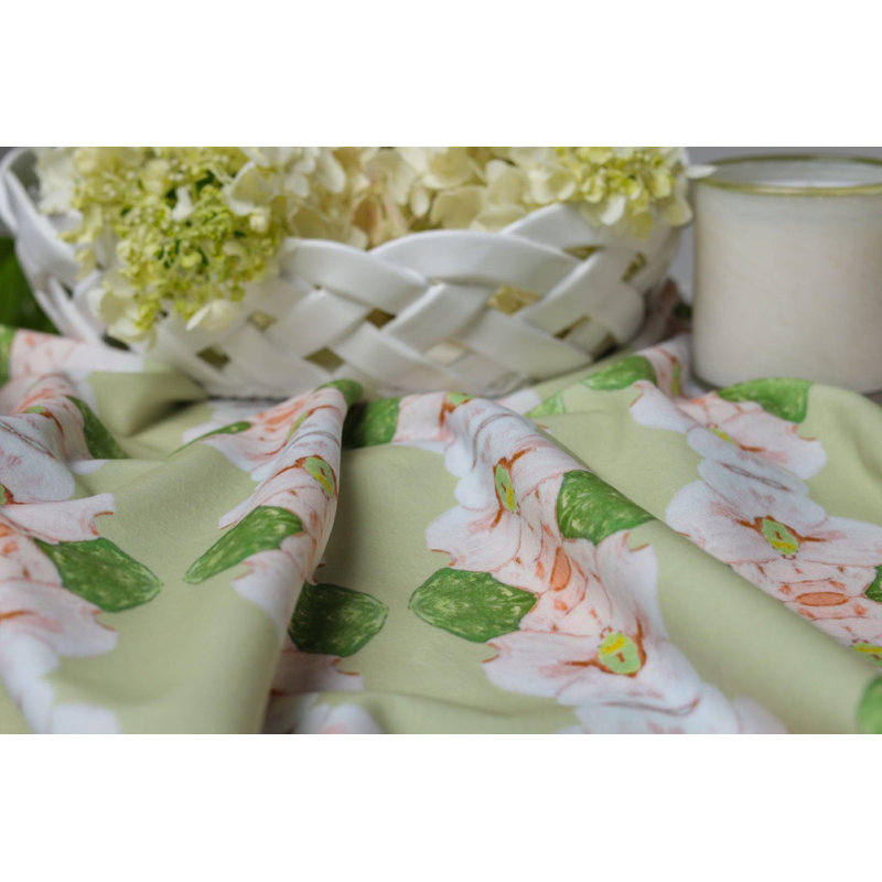 Flowering Dogwoods Lumbar Pillow Cover & Insert, Fernwood Green Floral