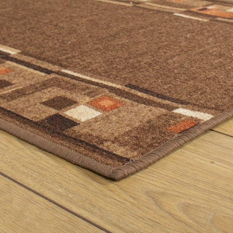 Bainbridge Island Looped/Hooked Dark Brown Indoor Rug, Runner 420cm x 100cm