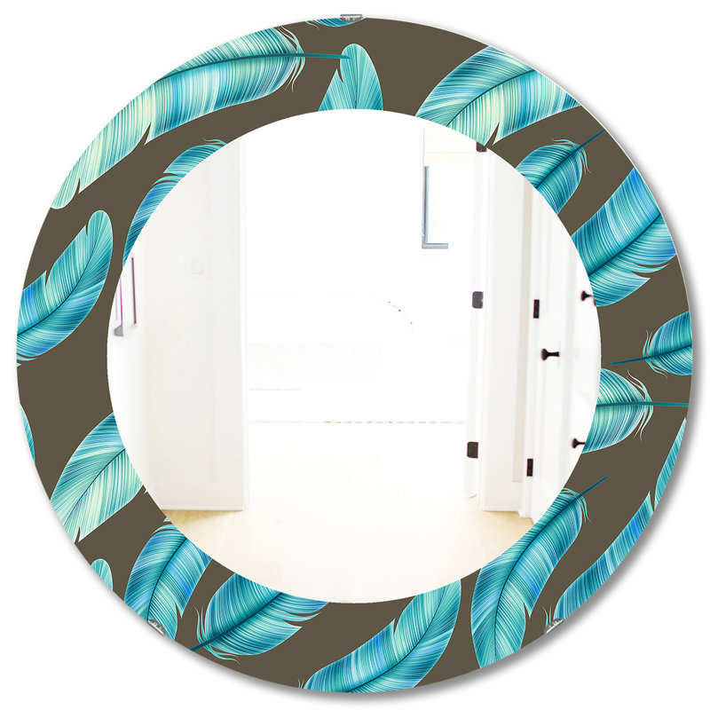 Miroir mural Feathers 27 Mid-Century, H 31,5 po x l 23,7 po