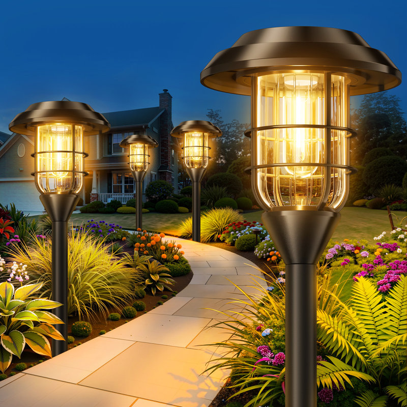 Solar Pathway Lights Outdoor, Bright Solar Lights Outdoor, Ip65 Waterproof Auto On/off Solar Garden Lights Solar Powered Landscape Lighting For Yard Patio Walkway Driveway