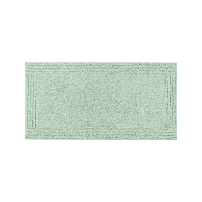 Splendor Green 100% Cotton Tufted 3000 GSM Reversible 20x30'' Bath Rug, 20" W x 30" L, Green
