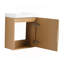 Meuble-lavabo mural 18,5 po avec lavabo en résine, porte simple à fermeture douce, panneau de fibres à densité moyenne, bois naturel (KD-Packing)-1202201178