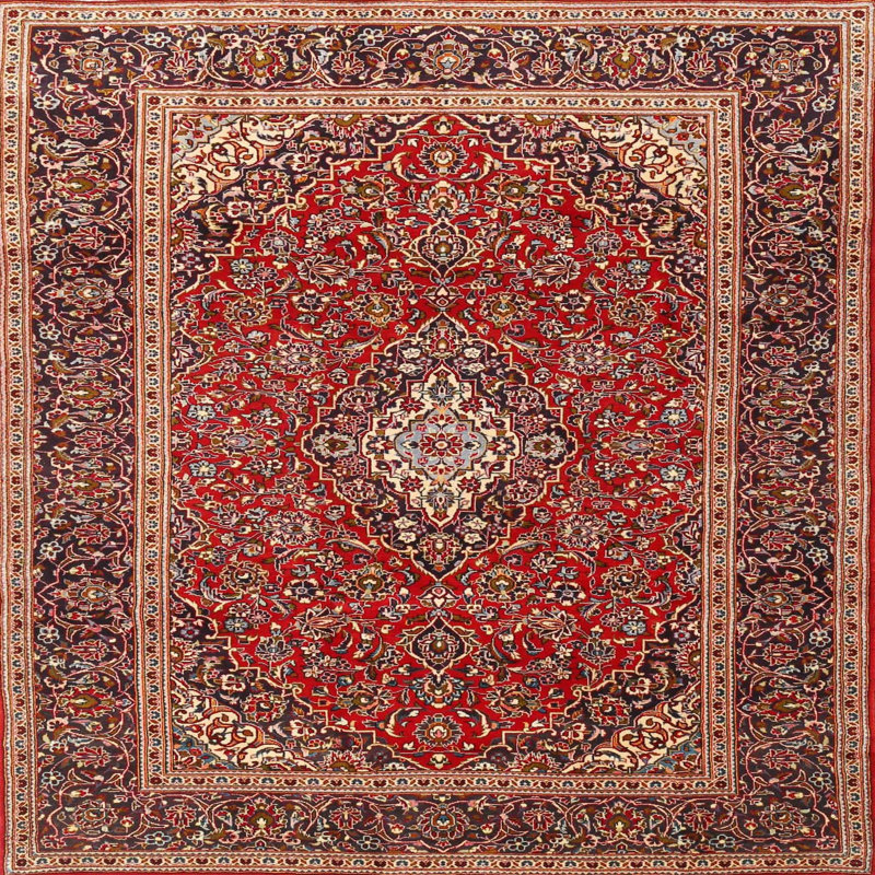Tapis oriental en laine Talea, Carré 8 pi