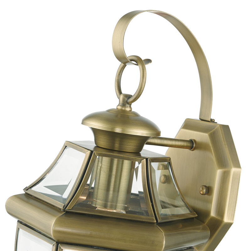 Alexavier Solid Brass Wall Light, Antique Brass