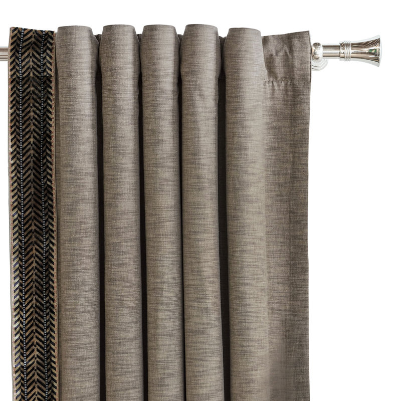 Talena Room Darkening Curtain, Left, 96" W x 96" L