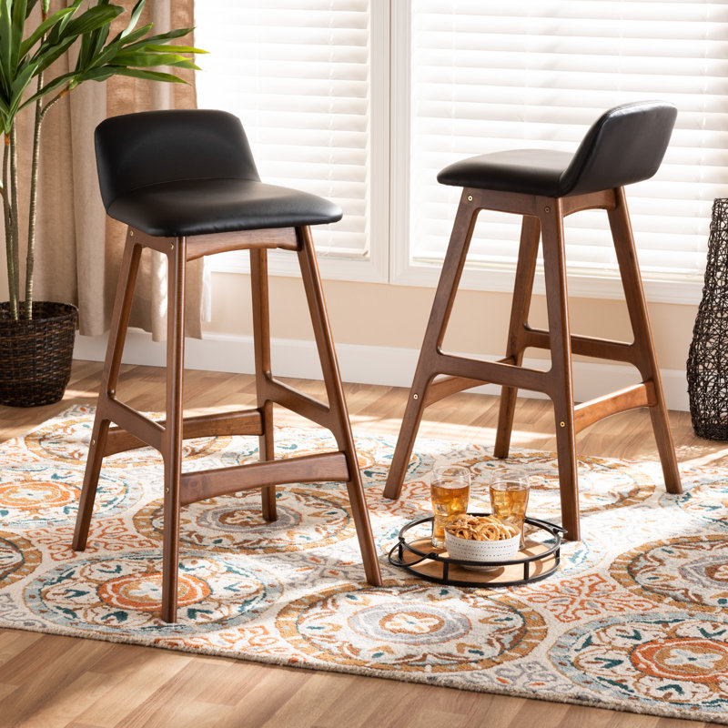 Upholstered Counter Stool with Solid Wood Frame, Bar Stool (29.9” Seat Height)