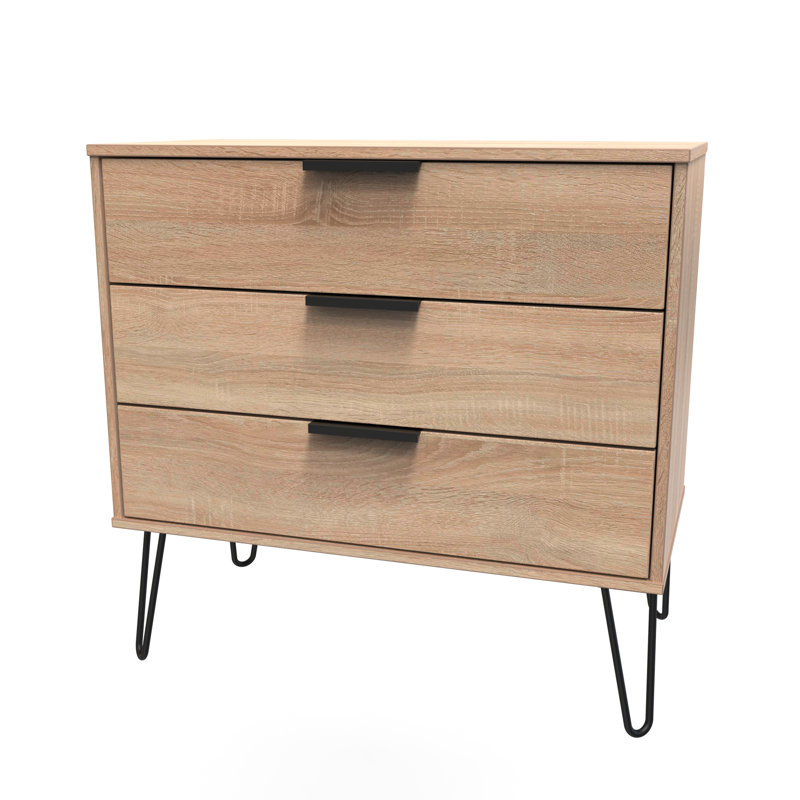 Turah 77cm W 3 - Drawer Chest of Drawers