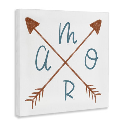 Amor con Flechas Cruzadas Canvas Wall Art by SD Graphics Studio