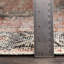 Rust Blue Traditional Washable Rug, Bordered Floral Anti-Slip Rug For Living Room, Dining Room, Bedroom-537385325