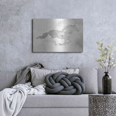  «Mustang Study Neutral» par Studio Mousseau, art mural en métal, 24 po x 16 po