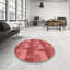 Tapis rouge en laine à motif géométrique Gino-1059604961