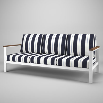 Townsend Metal Outdoor Sofa With Sunbrella Cushion by Birch Lane