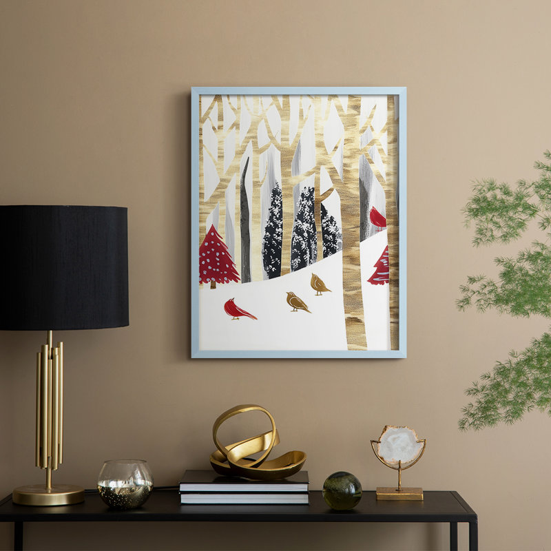 «Christmas Holiday», reproduction d'art encadrée CDX, H 11 po x l 9 po, Bleu
