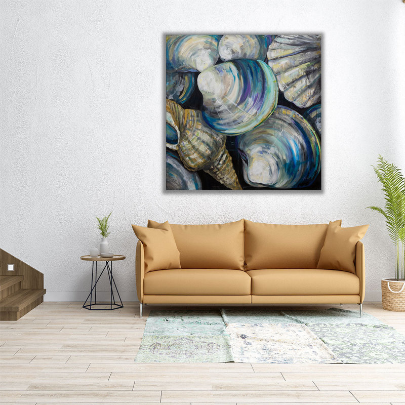 Key West Shells - reproduction d'art sur toile, H 40 po x l 40 po