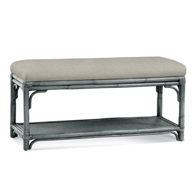 Summer Retreat Wicker Shelf Storage Bench