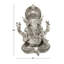 Sculpture en pierre polystone méditant Ganesh