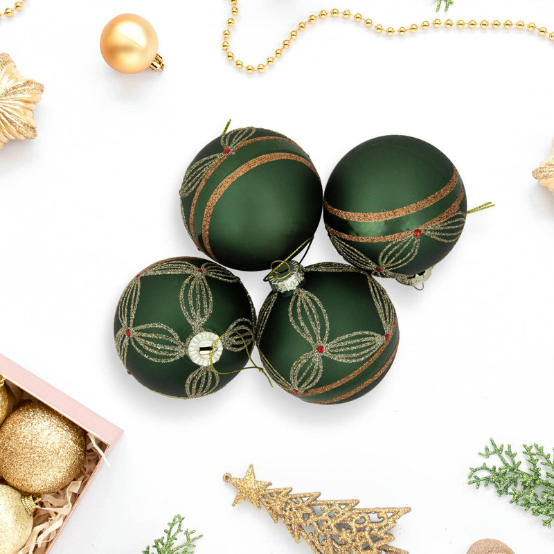 3'' Abstract Glass Ball Ornament