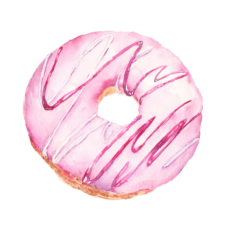 Donut by Elvira_G - Wrapped Canvas Painting, 91cm H x 91cm W x 3.8cm D