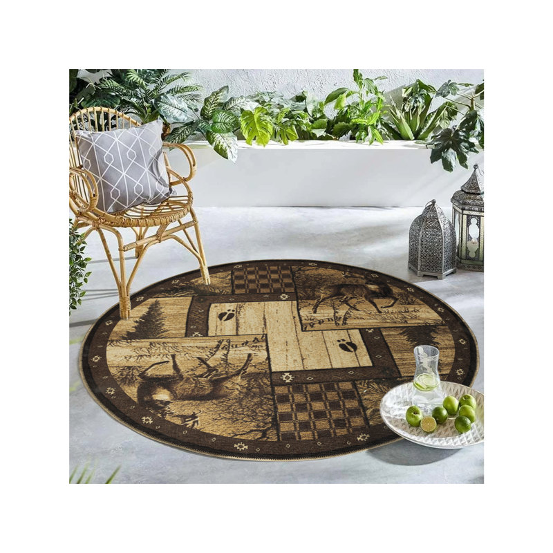 Tapis lavable à la machine Niverville, Rond 7 pi 10 po