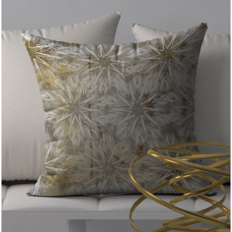 Coussin décoratif abstraite, 18 po x 18 po
