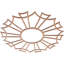 Médaillon de plafond en bois ajouré 30 po x 10 pi x P 1/2 po x cerise Augustus-63412094-63412108