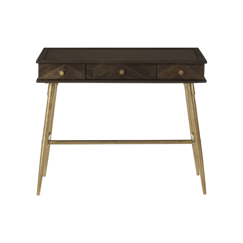 Savion 92cm Solid Wood Top Console Table