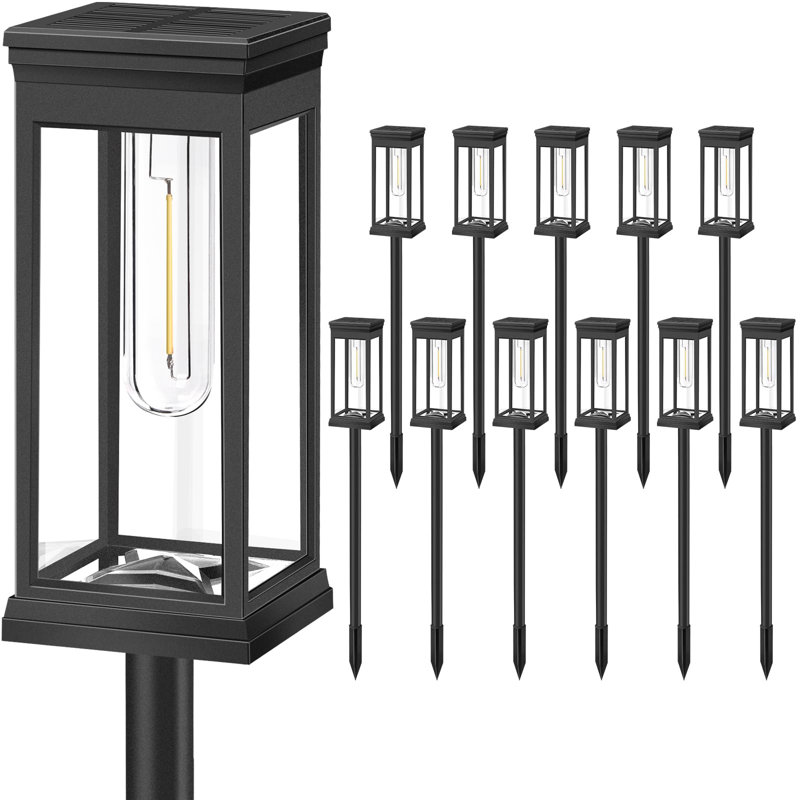 Solar Pathway Lights Outdoor, 12-Pack Large LED Solar Light Outdoor Waterproof, Super Bright Outside Lights