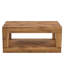 Table basse moderne à 2 niveaux pour mobilier de salon, table centrale rectangulaire avec tablette de rangement ouverte. La table basse à double couche est fabriquée en panneau de fibres à densité moyenne. Assemblage stable et durable, facile-2114837942