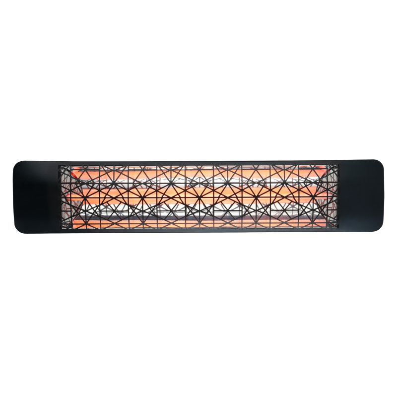 Chauffe-terrasse électrique à élément simple 39 watts Eurofase 2000 Watts, Noir mat