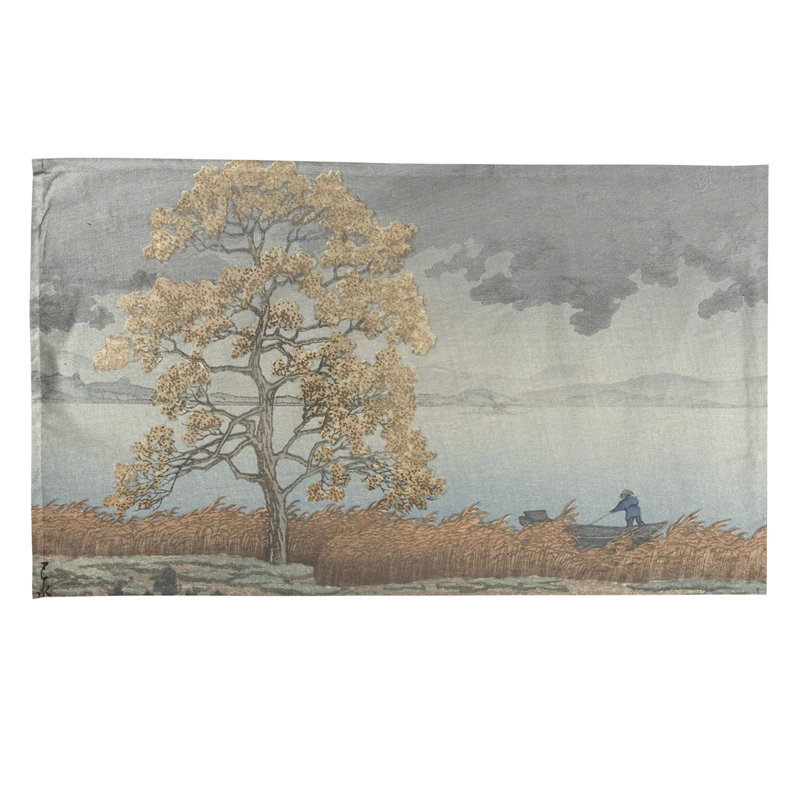 Serviette de thé sur le shore, Brun, Sergé de coton