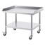 Table de travail en acier inoxydable, table de préparation commerciale de 30 x 36 x 30 pouces avec 4 roues, roulettes, table de préparation robuste à 3 côtés, table de travail en métal pour restaurant Home Hotel
