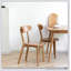 Chaise de salle à manger en bois naturel, 100% chêne de haute qualité, écologique et durable, pour les espaces modernes et traditionnels-1394928012