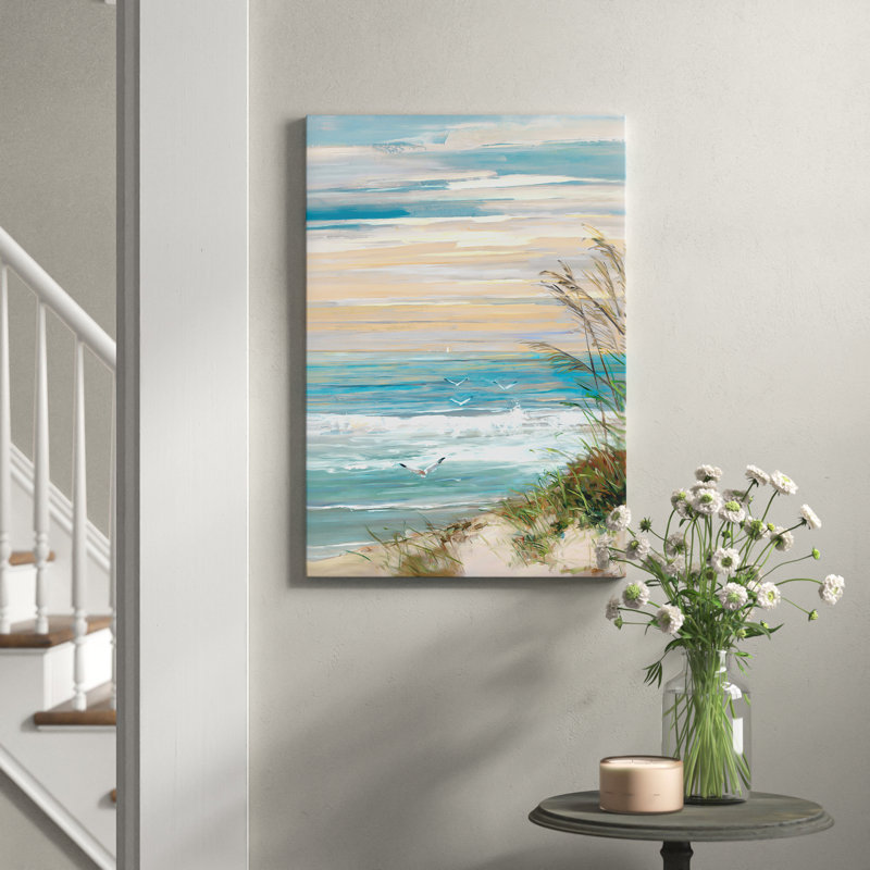 Beach At Dusk - Wrapped Canvas Painting, 66.04 cm H x 45.72 cm W x 1.91 cm D